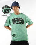Men's Granite Green Weekend plants Graphic Printed Oversized T-shirt 1