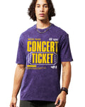 Men's Skipper Blue Concert Typography Oversized Acid Wash T-shirt 1